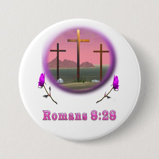 Römer 8:28 Designs Button (Vorderseite)