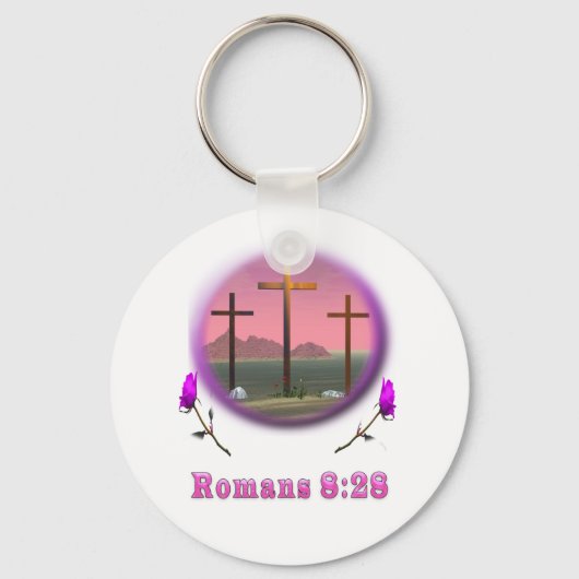 Römer 8:28 Designs Schlüsselanhänger (Vorderseite)