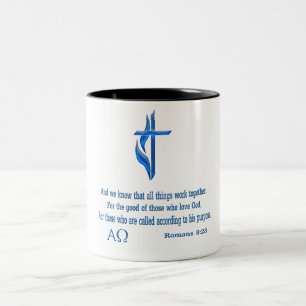 Römer 8:28 Geschenke Zweifarbige Tasse