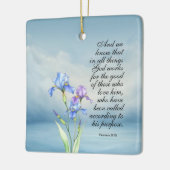 Römer 8:28 Iris Wasserfarbe Keramikornament (Links)