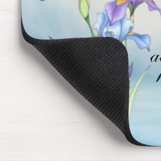 Römer 8:28 Iris Wasserfarbe Mousepad (Ecke)