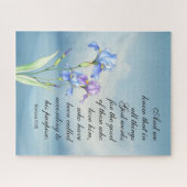 Römer 8:28 Iris-Wasserfarbe Puzzle (Horizontal)