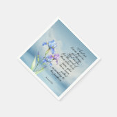 Römer 8:28 Iris Wasserfarbe Serviette (Ecke)