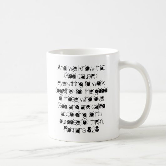 Römer-8:28 Kaffee-/Tee-Tasse Kaffeetasse (Rechts)