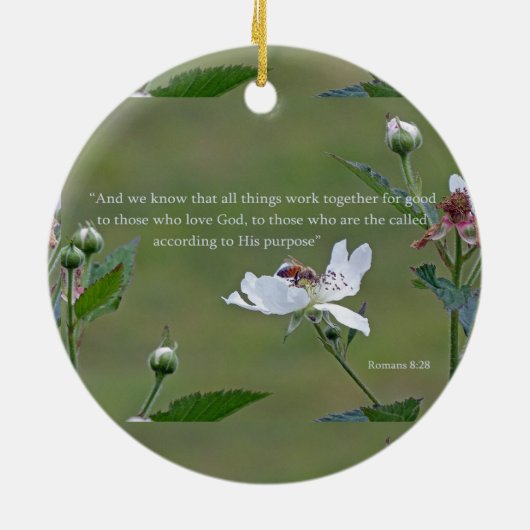 Römer 8:28 Keramik Ornament (Hinten)