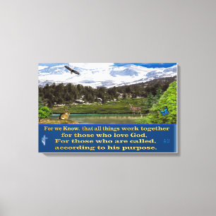 Römer 8:28 Leinenplakat Leinwanddruck