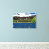 Römer 8:28 Leinenplakat Leinwanddruck (Insitu (Holzboden))