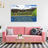 Römer 8:28 Leinenplakat Leinwanddruck (Insitu (Wohnzimmer))