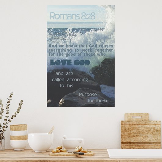 Römer 8:28 Ozean Poster (Küche)