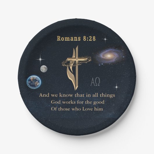 Römer 8:28 pappteller (Vorderseite)
