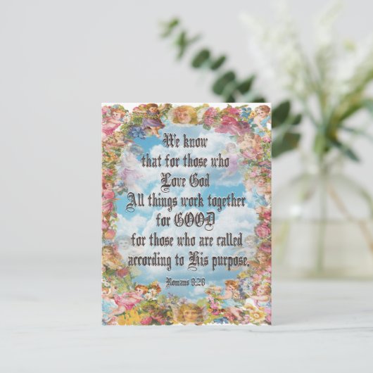 Römer 8:28 postkarte (Stehend Vorderseite)