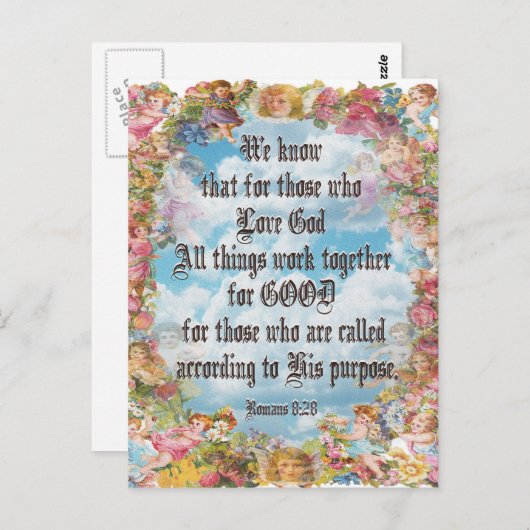Römer 8:28 postkarte (Vorne/Hinten)