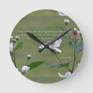 Römer 8:28 runde wanduhr