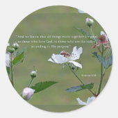 Römer 8:28 runder aufkleber (Vorderseite)