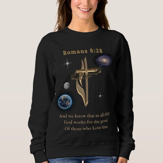 Römer 8:28 sweatshirt (Vorderseite)