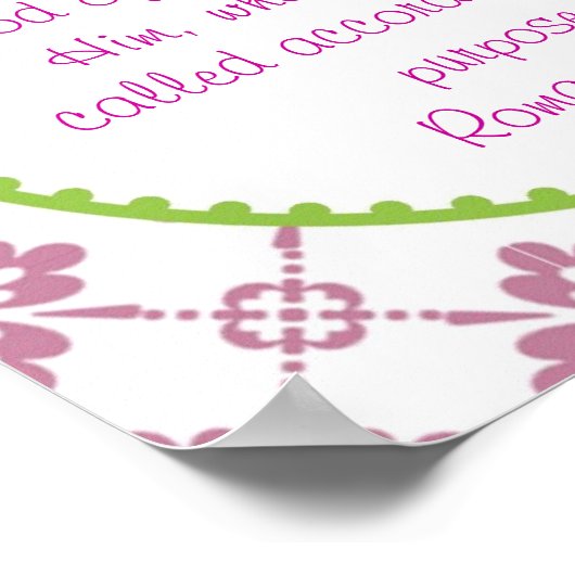 Römer 8:28 Wall-Poster Poster (Ecke)