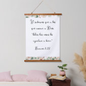 Römer 8:28 wandteppich mit holzrahmen (Schlafzimmer)