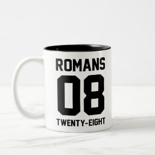 Römer 8 28 zweifarbige tasse