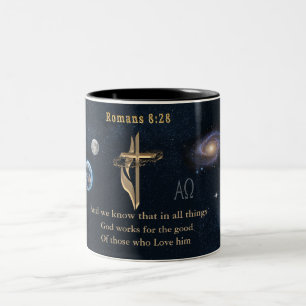 Römer 8:28 zweifarbige tasse