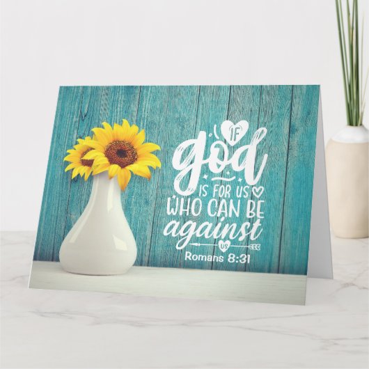Römer 8:31 Wenn Gott für uns ist, der gegen uns se Karte (Vorderseite)