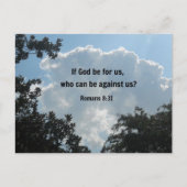 Römer 8:31 Wenn Gott für uns sein soll.. Postkarte (Vorderseite)