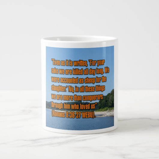 Römer 8:36-37 WEBU Tasse (Vorderseite)