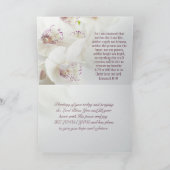 Römer 8:38-39 Liebe der Gottsbibel Weiße Orchideen Karte (Innenseite)