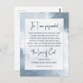 Römer 8:38-39 Liebe des Christlichen Verses Gottes Postkarte (Vorne/Hinten)