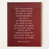 Römer 8 38-39 Liebe des Gottes Bibel Verse Rosa Bl Planer (Rückseite)