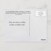 Römer 8:38 Liebe Bibelverse Postkarte (Rückseite)