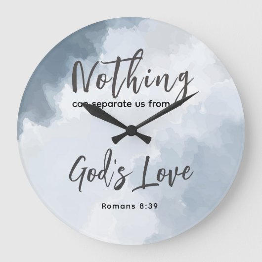 Römer 8:39 Liebe Bibelverse Christlich Große Wanduhr (Vorderseite)