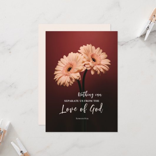 Römer 8 39 Liebe der Flat Card des Gottesverses Karte (Vorderseite/Rückseite Beispiel)
