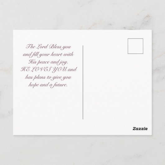 Römer 8:39 Liebe der Gottsbibel Weiße Orchideen Postkarte (Rückseite)