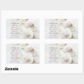 Römer 8:39 Liebe der Gottsbibel Weiße Orchideen Rechteckiger Aufkleber (Blatt)