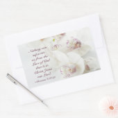 Römer 8:39 Liebe der Gottsbibel Weiße Orchideen Rechteckiger Aufkleber (Umschlag)