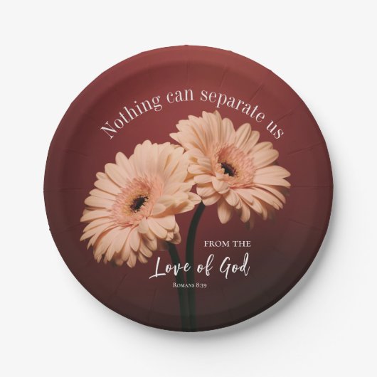 Römer 8 39 Liebe des Christlichen Verses Pappteller (Vorderseite)