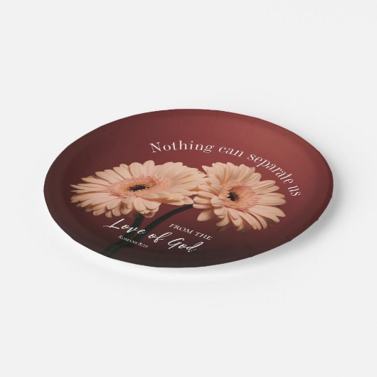 Römer 8 39 Liebe des Christlichen Verses Pappteller (Schrägansicht)