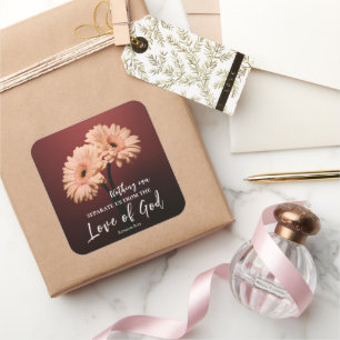 Römer 8 39 Liebe des Christlichen Verses Quadratischer Aufkleber