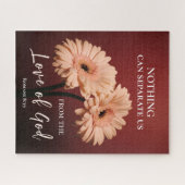 Römer 8 39 Liebe des Verses Gottes Rosa Braun Puzzle (Horizontal)