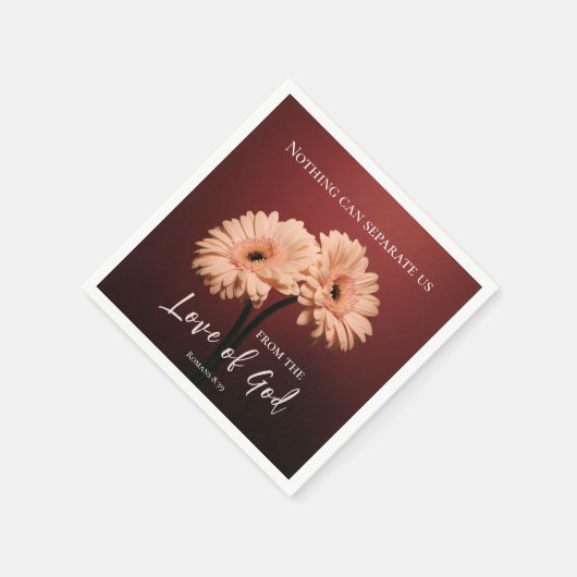 Römer 8 39 Liebe des Verses Gottes Rosa Braun Serviette (Ecke)