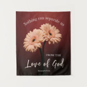 Römer 8 39 Liebe des Verses Gottes Rosa Braun Wandteppich (Vorderseite)