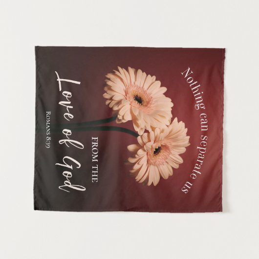 Römer 8 39 Liebe des Verses Gottes Rosa Braun Wandteppich (Vorderseite (Horizontal))