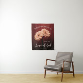 Römer 8 39 Liebe des Verses Gottes Rosa Braun Wandteppich (Beispiel)