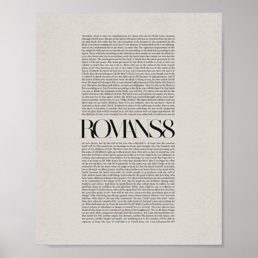 Römer 8 - Inspiration Christliche Wandkunst Poster (Vorne)
