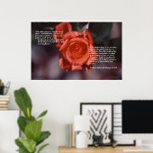 Römer 8 Rose Poster (Heimbüro)