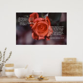 Römer 8 Rose Poster (Küche)