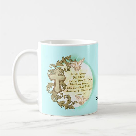 Römer Acht 28 Christlich Kaffeetasse (Links)
