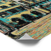 Römer Frankfurt, Iconic City Hall Illustration Poster (Ecke)