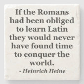 Römer lernen lateinisches Zitat Steinuntersetzer (Vorderseite)