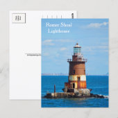 Romer Shoal Leuchtturm Postkarte (Vorne/Hinten)